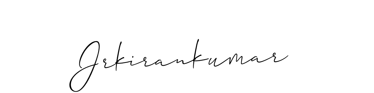 Make a short Jrkirankumar signature style. Manage your documents anywhere anytime using Allison_Script. Create and add eSignatures, submit forms, share and send files easily. Jrkirankumar signature style 2 images and pictures png