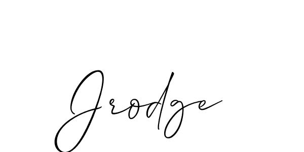 Make a beautiful signature design for name Jrodge. With this signature (Allison_Script) style, you can create a handwritten signature for free. Jrodge signature style 2 images and pictures png