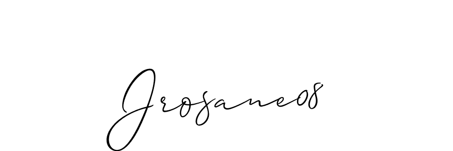 Allison_Script is a professional signature style that is perfect for those who want to add a touch of class to their signature. It is also a great choice for those who want to make their signature more unique. Get Jrosane08 name to fancy signature for free. Jrosane08 signature style 2 images and pictures png