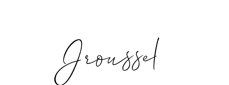 You can use this online signature creator to create a handwritten signature for the name Jroussel. This is the best online autograph maker. Jroussel signature style 2 images and pictures png