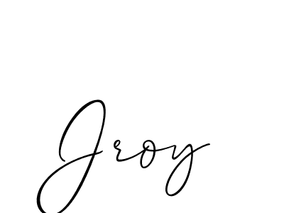 Make a beautiful signature design for name Jroy. With this signature (Allison_Script) style, you can create a handwritten signature for free. Jroy signature style 2 images and pictures png