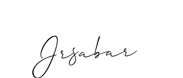 It looks lik you need a new signature style for name Jrsabar. Design unique handwritten (Allison_Script) signature with our free signature maker in just a few clicks. Jrsabar signature style 2 images and pictures png