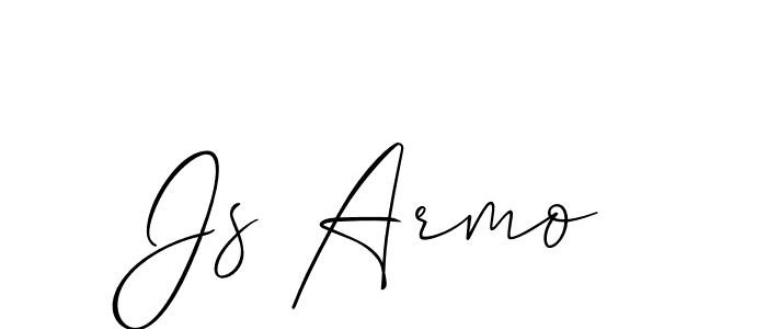 Design your own signature with our free online signature maker. With this signature software, you can create a handwritten (Allison_Script) signature for name Js Armo. Js Armo signature style 2 images and pictures png