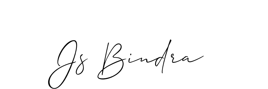 Use a signature maker to create a handwritten signature online. With this signature software, you can design (Allison_Script) your own signature for name Js Bindra. Js Bindra signature style 2 images and pictures png