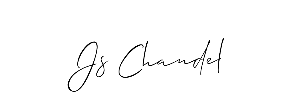 Also we have Js Chandel name is the best signature style. Create professional handwritten signature collection using Allison_Script autograph style. Js Chandel signature style 2 images and pictures png