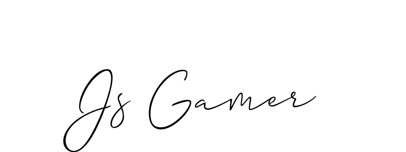 Use a signature maker to create a handwritten signature online. With this signature software, you can design (Allison_Script) your own signature for name Js Gamer. Js Gamer signature style 2 images and pictures png