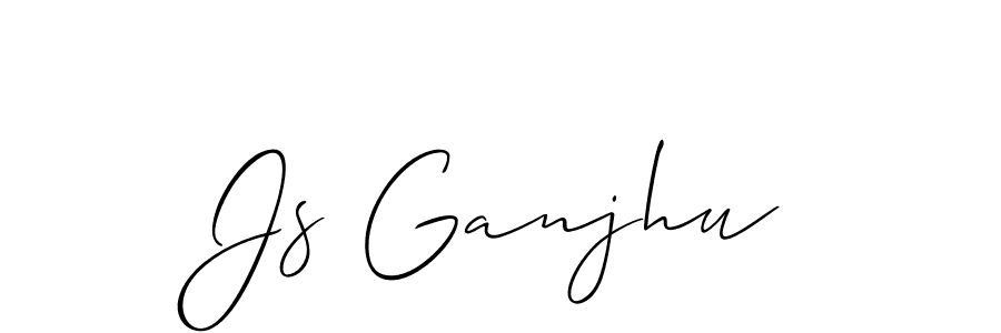 Also we have Js Ganjhu name is the best signature style. Create professional handwritten signature collection using Allison_Script autograph style. Js Ganjhu signature style 2 images and pictures png