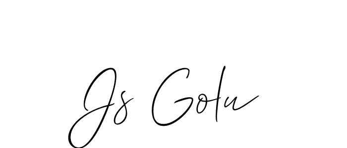 Create a beautiful signature design for name Js Golu. With this signature (Allison_Script) fonts, you can make a handwritten signature for free. Js Golu signature style 2 images and pictures png