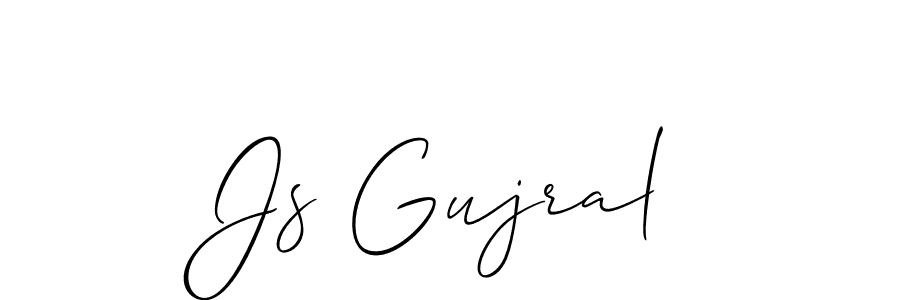 You should practise on your own different ways (Allison_Script) to write your name (Js Gujral) in signature. don't let someone else do it for you. Js Gujral signature style 2 images and pictures png