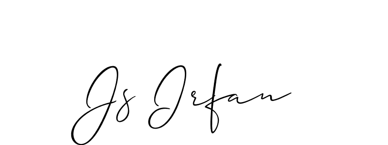 How to make Js Irfan signature? Allison_Script is a professional autograph style. Create handwritten signature for Js Irfan name. Js Irfan signature style 2 images and pictures png