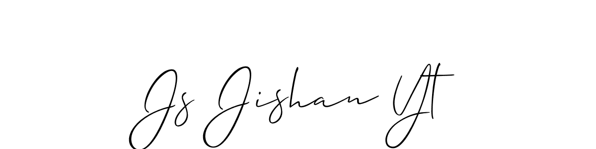 Similarly Allison_Script is the best handwritten signature design. Signature creator online .You can use it as an online autograph creator for name Js Jishan Yt. Js Jishan Yt signature style 2 images and pictures png