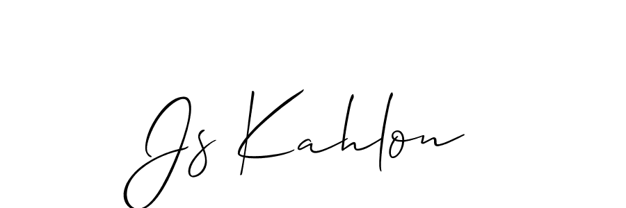 Make a short Js Kahlon signature style. Manage your documents anywhere anytime using Allison_Script. Create and add eSignatures, submit forms, share and send files easily. Js Kahlon signature style 2 images and pictures png