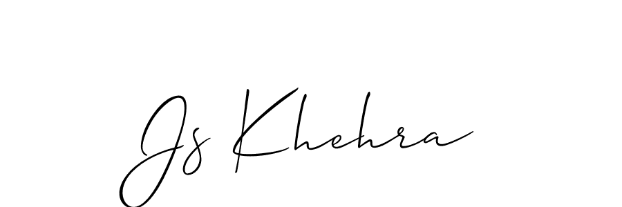 Js Khehra stylish signature style. Best Handwritten Sign (Allison_Script) for my name. Handwritten Signature Collection Ideas for my name Js Khehra. Js Khehra signature style 2 images and pictures png