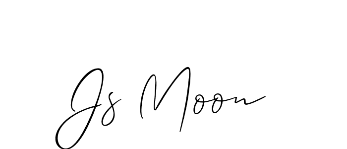 Make a beautiful signature design for name Js Moon. With this signature (Allison_Script) style, you can create a handwritten signature for free. Js Moon signature style 2 images and pictures png