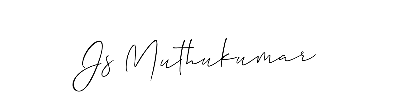 Create a beautiful signature design for name Js Muthukumar. With this signature (Allison_Script) fonts, you can make a handwritten signature for free. Js Muthukumar signature style 2 images and pictures png