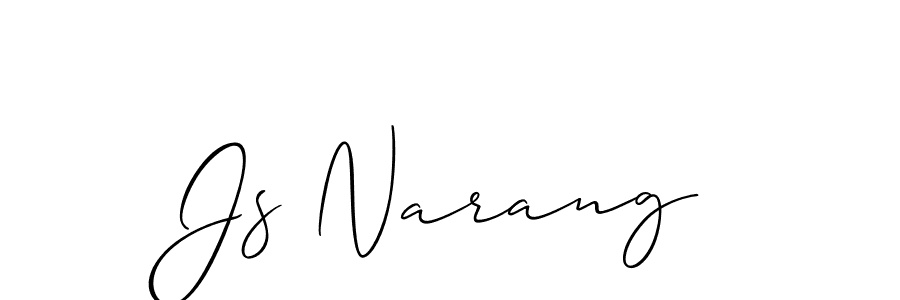 Best and Professional Signature Style for Js Narang. Allison_Script Best Signature Style Collection. Js Narang signature style 2 images and pictures png