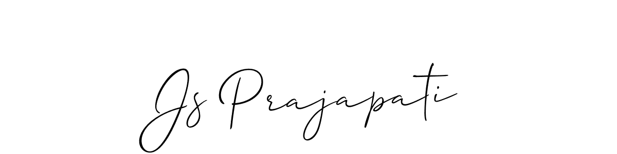 It looks lik you need a new signature style for name Js Prajapati. Design unique handwritten (Allison_Script) signature with our free signature maker in just a few clicks. Js Prajapati signature style 2 images and pictures png
