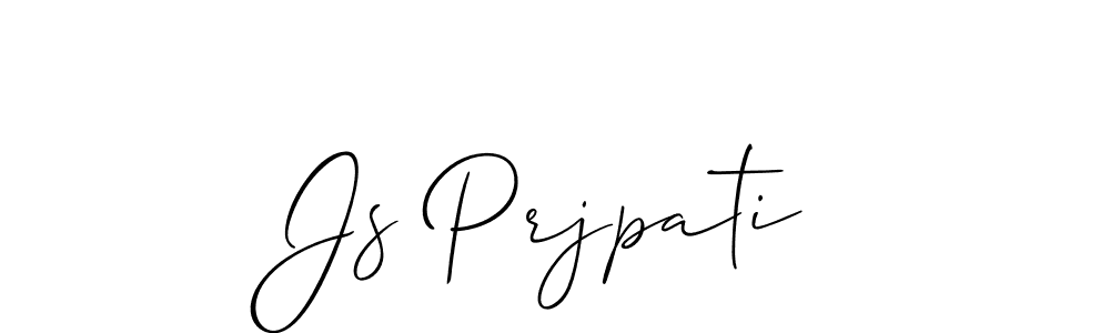 This is the best signature style for the Js Prjpati name. Also you like these signature font (Allison_Script). Mix name signature. Js Prjpati signature style 2 images and pictures png