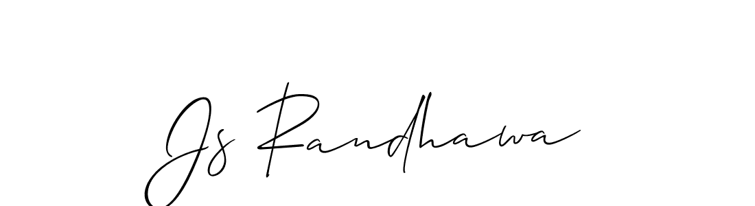 Design your own signature with our free online signature maker. With this signature software, you can create a handwritten (Allison_Script) signature for name Js Randhawa. Js Randhawa signature style 2 images and pictures png
