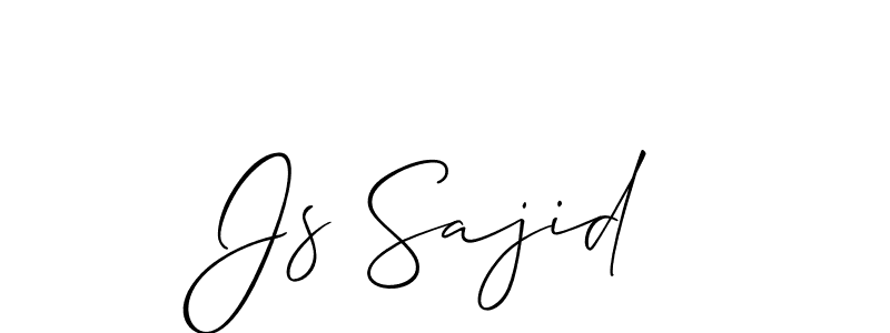 How to make Js Sajid signature? Allison_Script is a professional autograph style. Create handwritten signature for Js Sajid name. Js Sajid signature style 2 images and pictures png