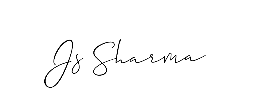 How to Draw Js Sharma signature style? Allison_Script is a latest design signature styles for name Js Sharma. Js Sharma signature style 2 images and pictures png