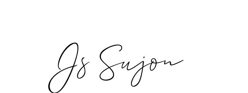 Make a beautiful signature design for name Js Sujon. With this signature (Allison_Script) style, you can create a handwritten signature for free. Js Sujon signature style 2 images and pictures png