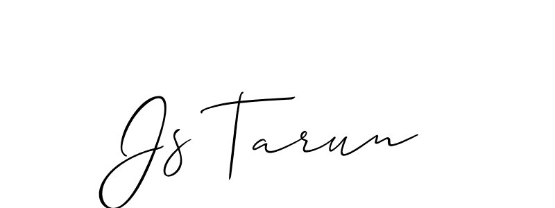 Also we have Js Tarun name is the best signature style. Create professional handwritten signature collection using Allison_Script autograph style. Js Tarun signature style 2 images and pictures png