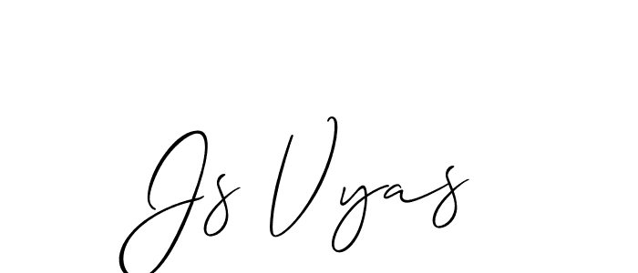 You should practise on your own different ways (Allison_Script) to write your name (Js Vyas) in signature. don't let someone else do it for you. Js Vyas signature style 2 images and pictures png