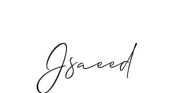 Create a beautiful signature design for name Jsaeed. With this signature (Allison_Script) fonts, you can make a handwritten signature for free. Jsaeed signature style 2 images and pictures png