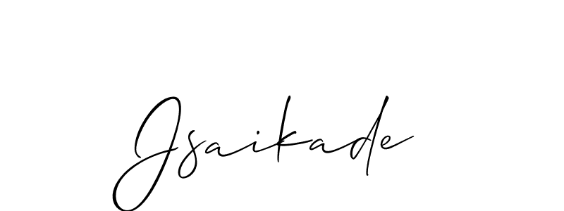 Create a beautiful signature design for name Jsaikade. With this signature (Allison_Script) fonts, you can make a handwritten signature for free. Jsaikade signature style 2 images and pictures png