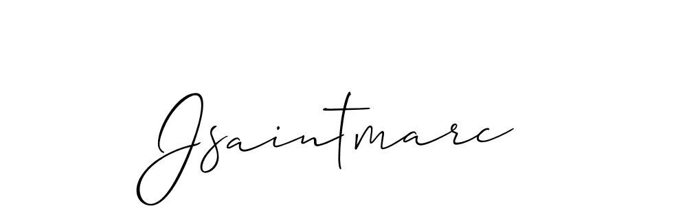 How to make Jsaintmarc signature? Allison_Script is a professional autograph style. Create handwritten signature for Jsaintmarc name. Jsaintmarc signature style 2 images and pictures png
