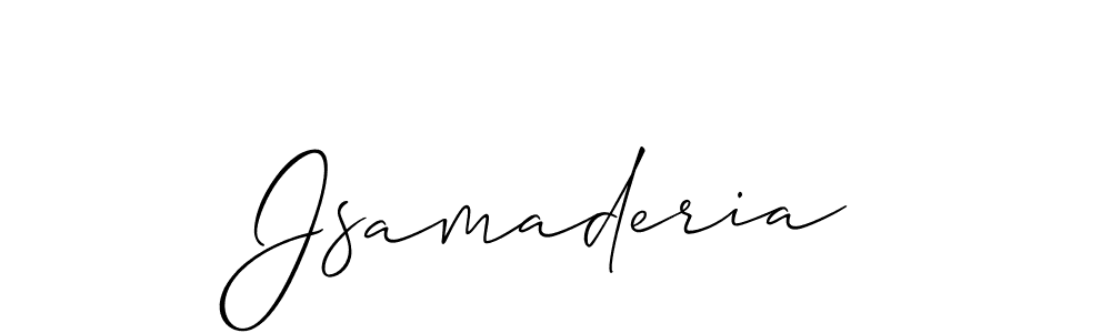 Use a signature maker to create a handwritten signature online. With this signature software, you can design (Allison_Script) your own signature for name Jsamaderia. Jsamaderia signature style 2 images and pictures png