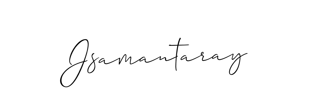 How to make Jsamantaray name signature. Use Allison_Script style for creating short signs online. This is the latest handwritten sign. Jsamantaray signature style 2 images and pictures png