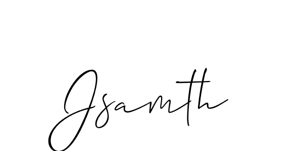 How to make Jsamth signature? Allison_Script is a professional autograph style. Create handwritten signature for Jsamth name. Jsamth signature style 2 images and pictures png