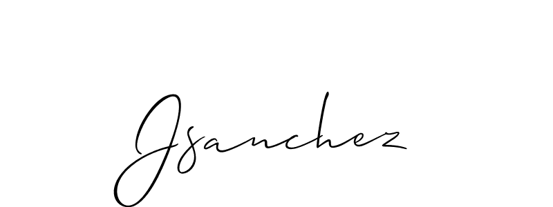 How to Draw Jsanchez signature style? Allison_Script is a latest design signature styles for name Jsanchez. Jsanchez signature style 2 images and pictures png