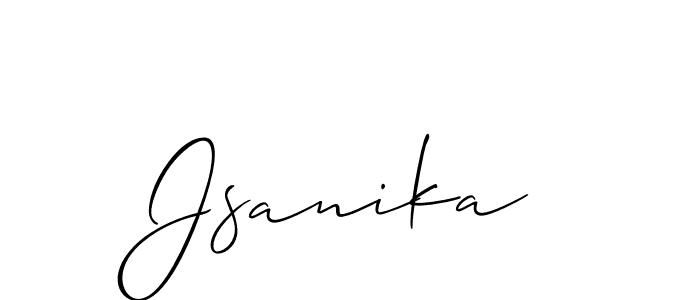 if you are searching for the best signature style for your name Jsanika. so please give up your signature search. here we have designed multiple signature styles  using Allison_Script. Jsanika signature style 2 images and pictures png