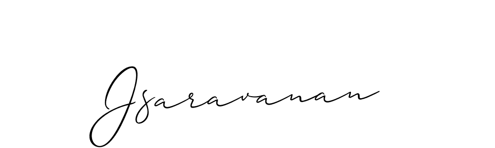 Design your own signature with our free online signature maker. With this signature software, you can create a handwritten (Allison_Script) signature for name Jsaravanan. Jsaravanan signature style 2 images and pictures png