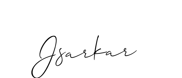 Create a beautiful signature design for name Jsarkar. With this signature (Allison_Script) fonts, you can make a handwritten signature for free. Jsarkar signature style 2 images and pictures png