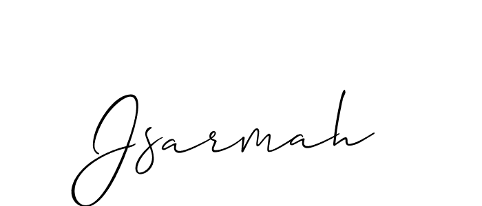 How to Draw Jsarmah signature style? Allison_Script is a latest design signature styles for name Jsarmah. Jsarmah signature style 2 images and pictures png