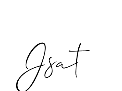 if you are searching for the best signature style for your name Jsat. so please give up your signature search. here we have designed multiple signature styles  using Allison_Script. Jsat signature style 2 images and pictures png