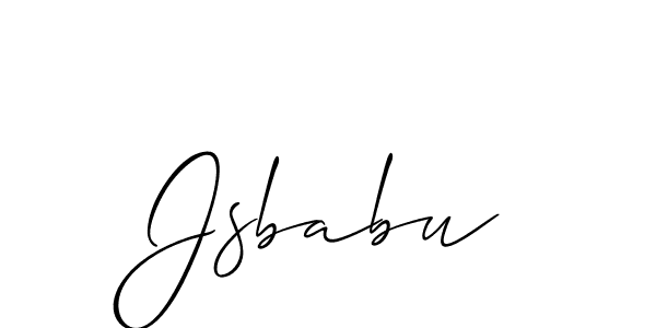 Use a signature maker to create a handwritten signature online. With this signature software, you can design (Allison_Script) your own signature for name Jsbabu. Jsbabu signature style 2 images and pictures png