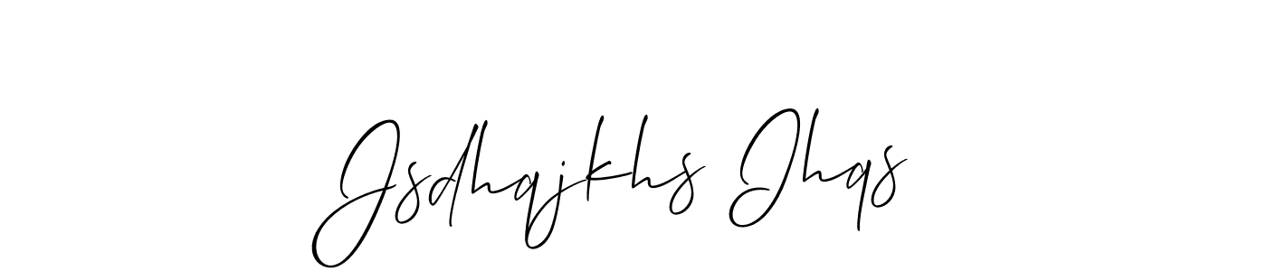 The best way (Allison_Script) to make a short signature is to pick only two or three words in your name. The name Jsdhqjkhs Ihqs include a total of six letters. For converting this name. Jsdhqjkhs Ihqs signature style 2 images and pictures png