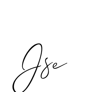 Design your own signature with our free online signature maker. With this signature software, you can create a handwritten (Allison_Script) signature for name Jse. Jse signature style 2 images and pictures png