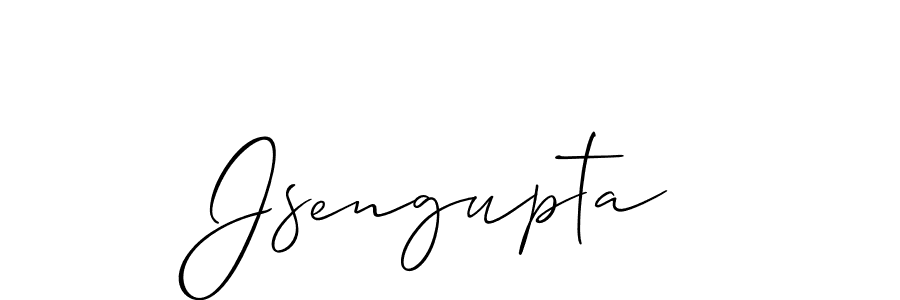 Design your own signature with our free online signature maker. With this signature software, you can create a handwritten (Allison_Script) signature for name Jsengupta. Jsengupta signature style 2 images and pictures png