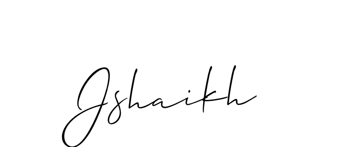 Allison_Script is a professional signature style that is perfect for those who want to add a touch of class to their signature. It is also a great choice for those who want to make their signature more unique. Get Jshaikh name to fancy signature for free. Jshaikh signature style 2 images and pictures png