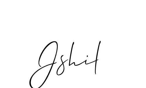 Make a beautiful signature design for name Jshil. With this signature (Allison_Script) style, you can create a handwritten signature for free. Jshil signature style 2 images and pictures png