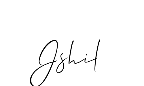 Make a beautiful signature design for name Jshil. With this signature (Allison_Script) style, you can create a handwritten signature for free. Jshil signature style 2 images and pictures png