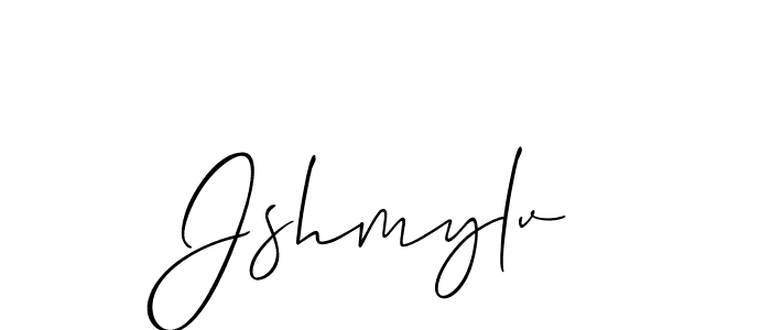 How to make Jshmylv signature? Allison_Script is a professional autograph style. Create handwritten signature for Jshmylv name. Jshmylv signature style 2 images and pictures png