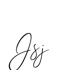 How to make Jsj signature? Allison_Script is a professional autograph style. Create handwritten signature for Jsj name. Jsj signature style 2 images and pictures png