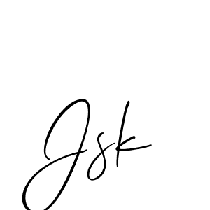 Create a beautiful signature design for name Jsk. With this signature (Allison_Script) fonts, you can make a handwritten signature for free. Jsk signature style 2 images and pictures png